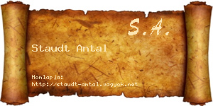 Staudt Antal névjegykártya